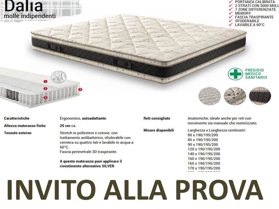 MATERASSO DALIA MOLLE SINGOLE INSACCHETTATE