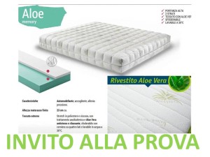 materasso in memory rivestimento Aloe