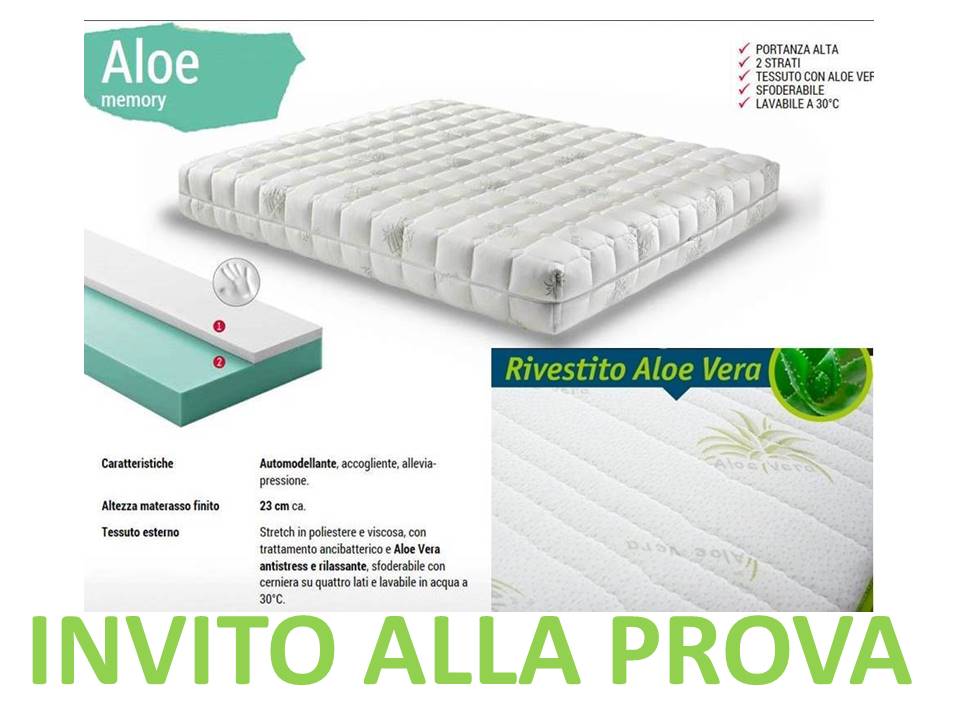 materasso in memory rivestimento Aloe