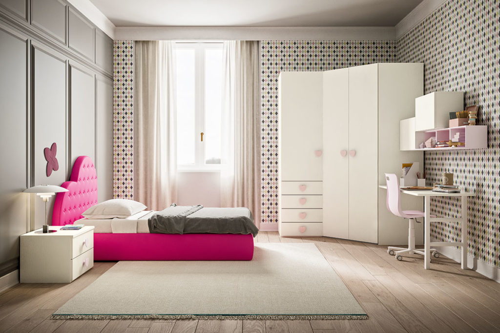 letto cuore rosa fucsia 