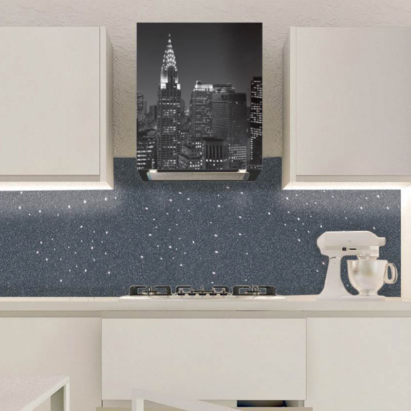 cappa new york e pannello con glitter