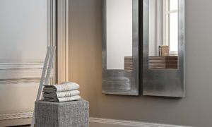 specchio Alisei Riflessi con cornice in foglia argento, oro, bronco, rame.