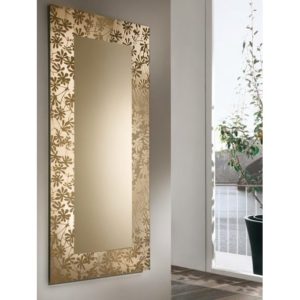 Specchio bronzato Diva Riflessi con cornice serigrafata