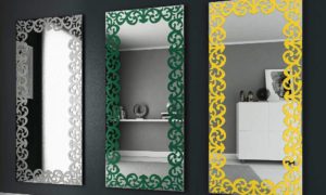 specchio rettangolare Baroque Riflessi con decorazione
