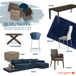 Calligaris tavoli sedie tappeti blue