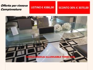Tavolo Shangai Tonin casa prezzo Outlet