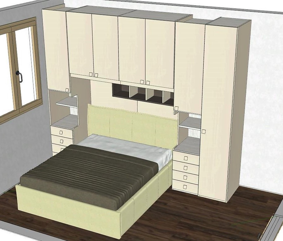 Letto Matrimoniale Armadio A Ponte