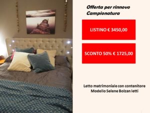 letto selene bolzan outlet