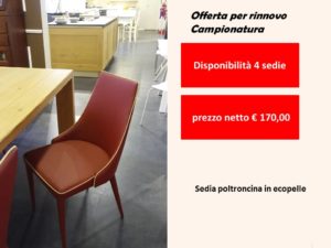 sedia ecopelle in offerta outlet visionabile in negozio