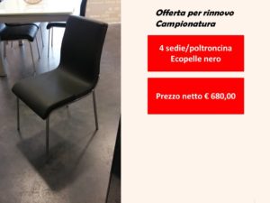 sedia nera ecopelle in offerta