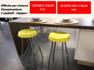 sgabelli tappo offerta outlet. Visionabili in negozio