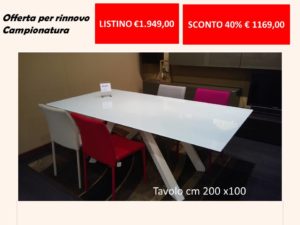 tavolo cristallo materia offerta Outlet