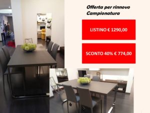 tavolo VENETA CUCINE rettangolare offerta Outlet. Visionabili in negozio