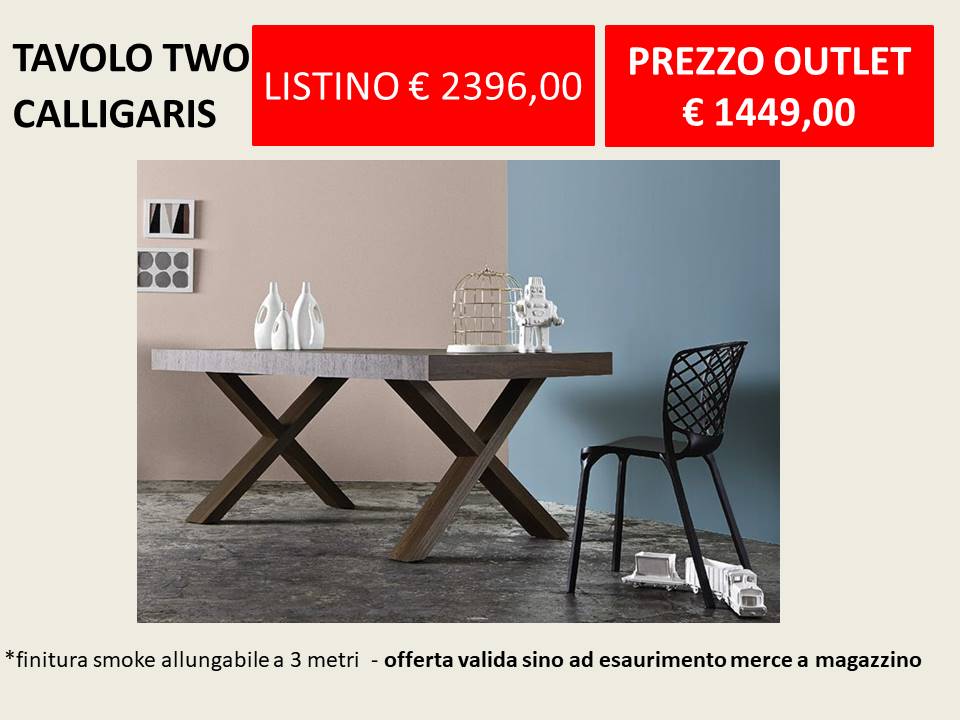 tavolo two calligaris outlet