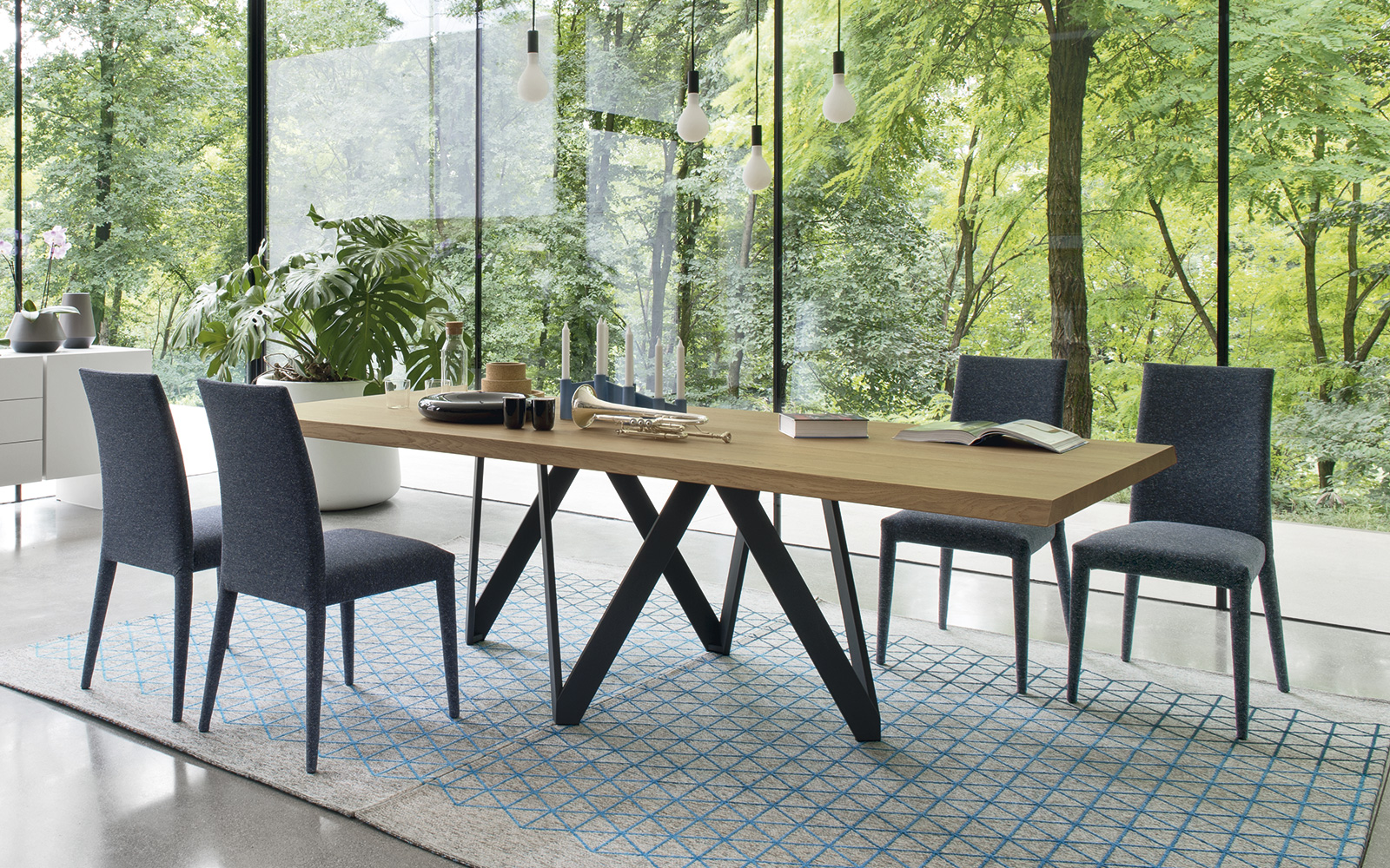 SEDIE CALLIGARIS IN LEGNO E IMBOTTITE