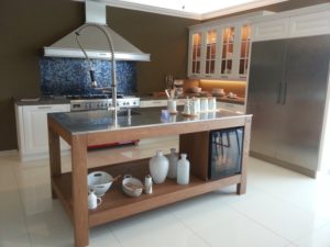 BANCONE FALEGNAME ATTREZZATO DA CUCINA CON LAVELLO