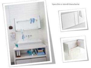 specchio con stendibiancheria