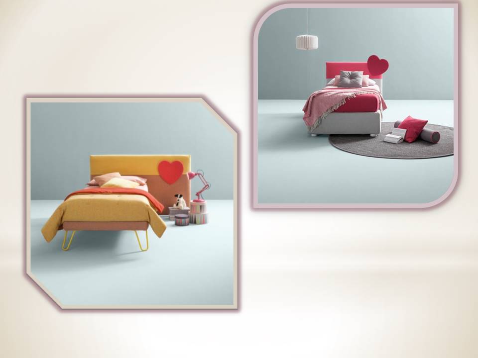 letto cuore sweet cameretta per bambina - Arredamento Lissone