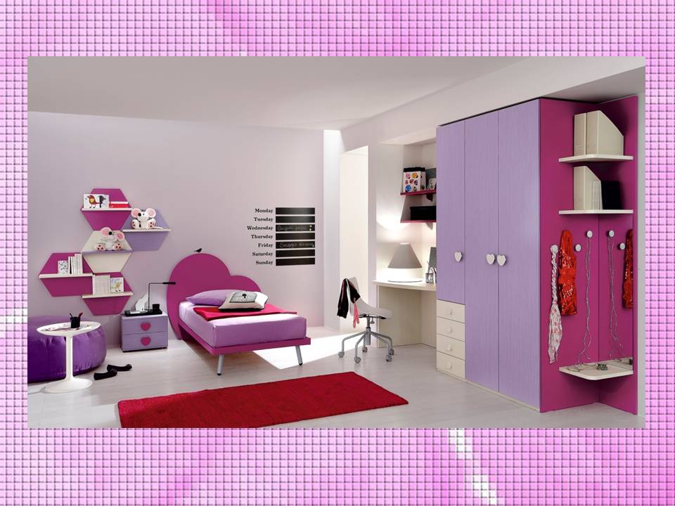 letto cuore rosa fucsia 