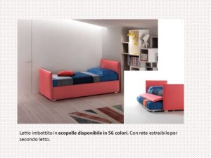 letto imbottito per bambino in ecopelle.