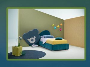 letto per bambino testata forma di orso