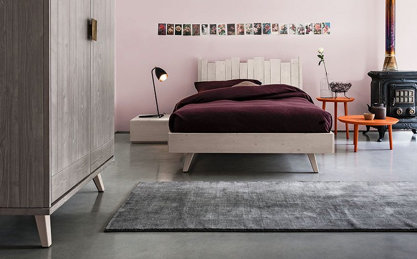 letto e armadio a doghe legno massello