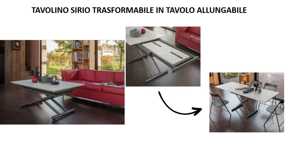 Tavoli trasformisti e salvaspazio