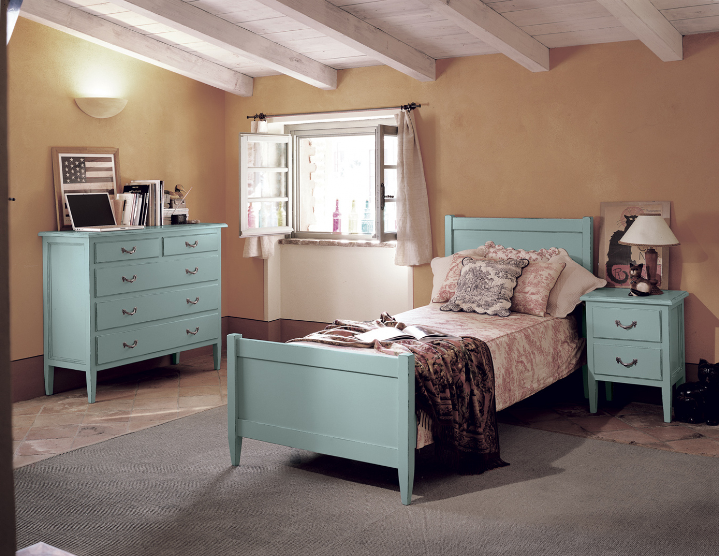 Letto singolo in stile classico modello Caruso di Tonin Casa Letto Caruso, Tonin Casa