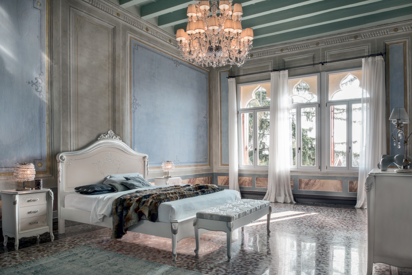 Letto matrimoniale in stile classico modello Lidy di Tonin Casa Letto matrimoniale Lidy, Tonin Casa
