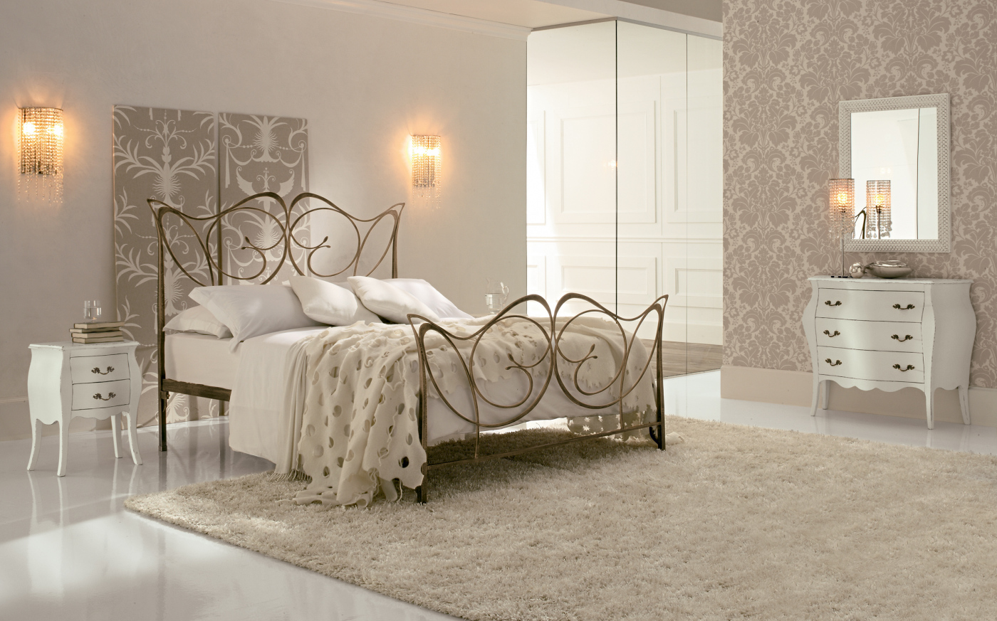 Letto matrimoniale in stile classico modello Monic. Tonin Casa Letto Monic, Tonin Casa