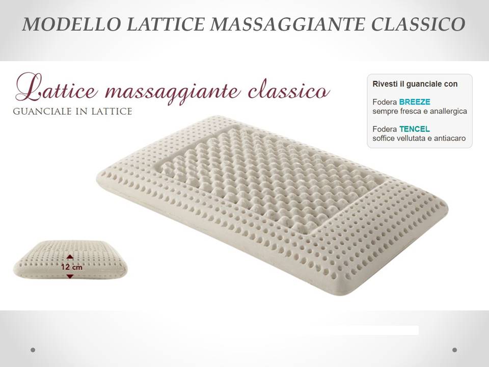 Guanciale lattice massaggiante Sogno Veneto