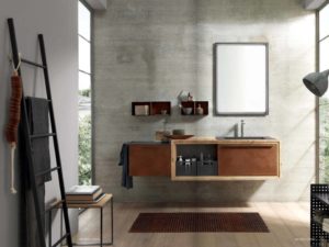 bagno metallo corten