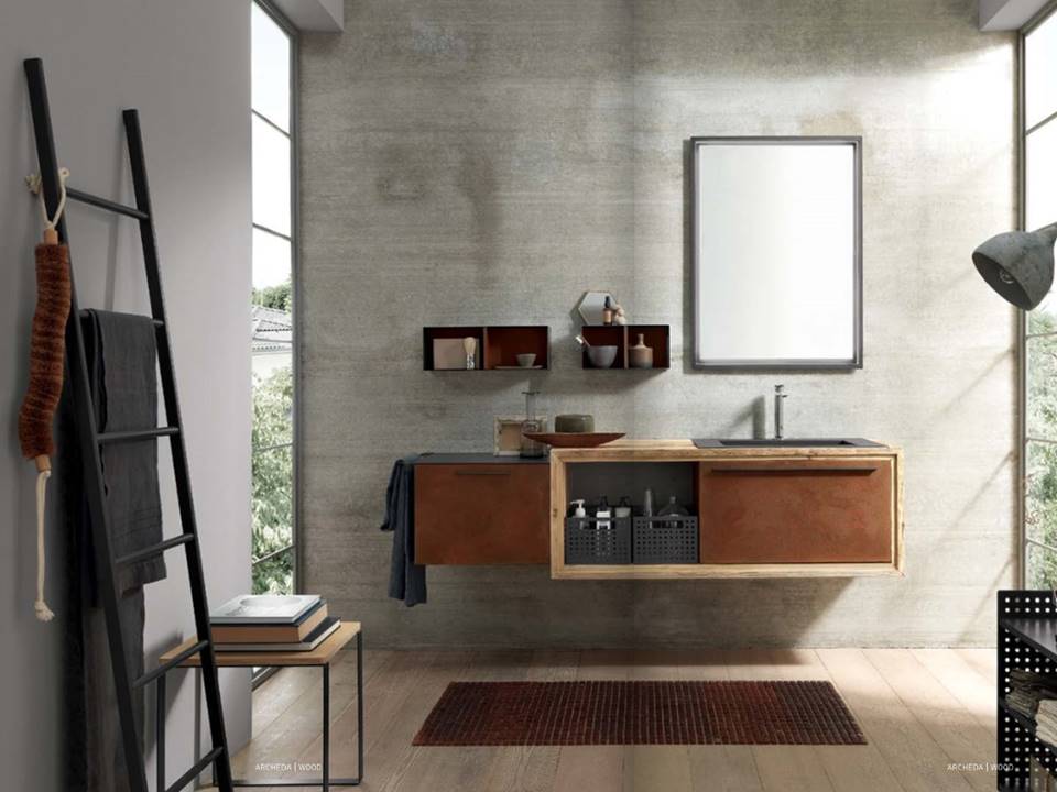 bagno metallo corten 