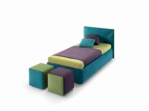 letto singolo verde