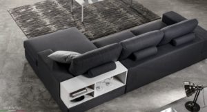 divano con bracciolo e schienale libreria