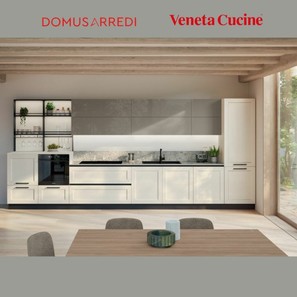 cucina mista con maniglia e con gola